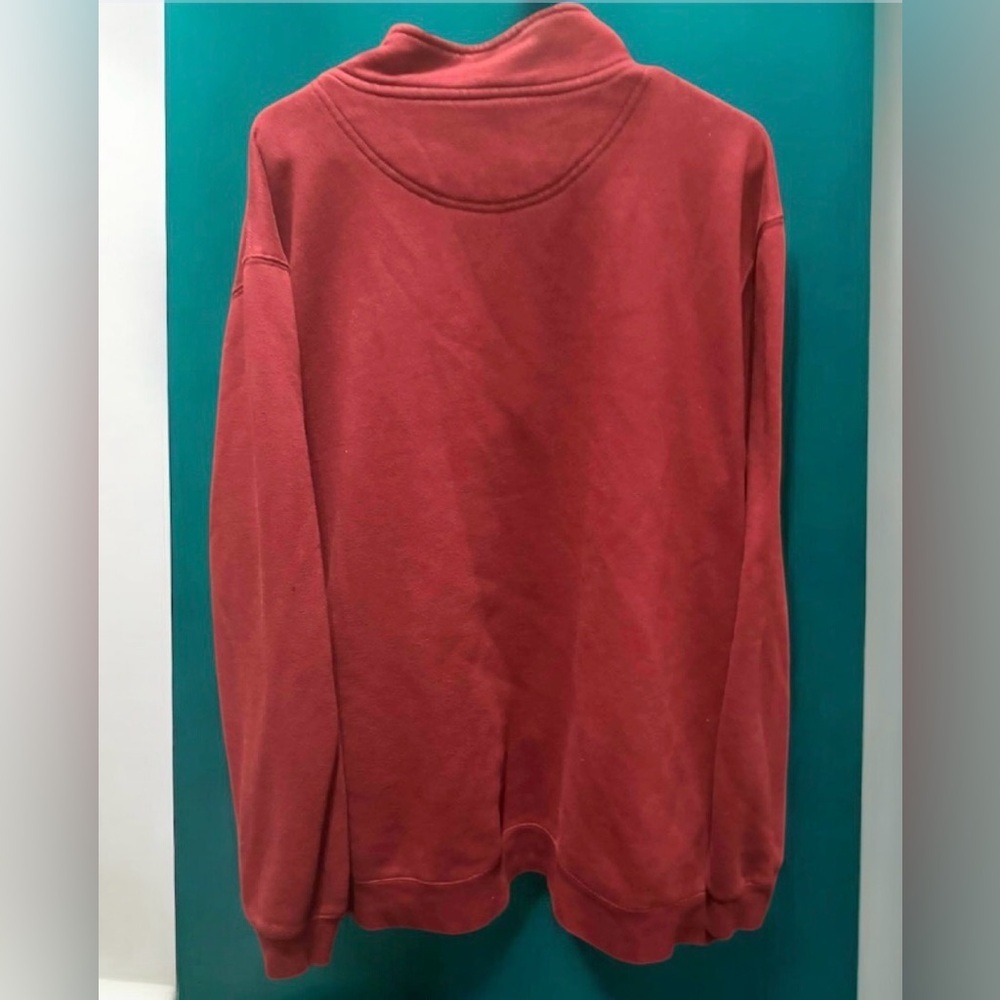 Charles River Apparel Men's Burgundy Zip-Up sweater 3XL - Picture 2 of 5